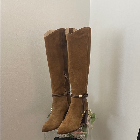 Dolce Vita Shoes - Dolce Vita Cognac Suede Knee-High Heeled Boots